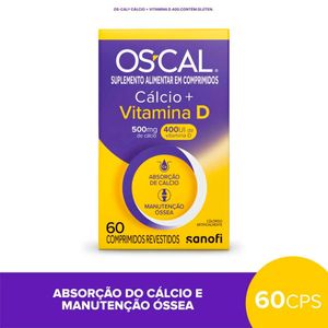 Os-cal D Calcio 500mg Com Vitamina D 400Ui Com 60 Comprimidos
