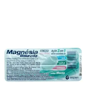 Magnesia Bisurada Com 10 Pastilhas