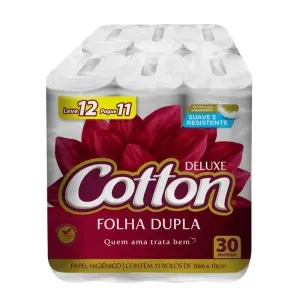 PAPEL HIGIENICO COTTON FD COMPACTO LEVE 12 PAGUE 11
