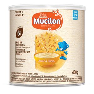 MUCILON CEREAL INFANTIL ARROZ E AVEIA 400 G x 1
