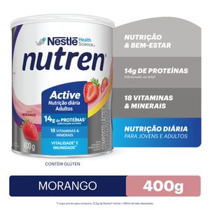 Complemento Alimentar Nutren Active Morango 400g