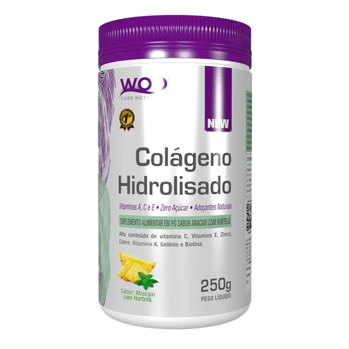 Colageno Hidrolisado Abacaxi Com Hortelã Wod Care Nutrition 250G Wod Care