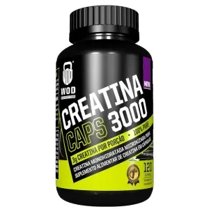 Creatina 100% Pura Monohidratada 3000 120 Capsulas 60G Wod Nutrition