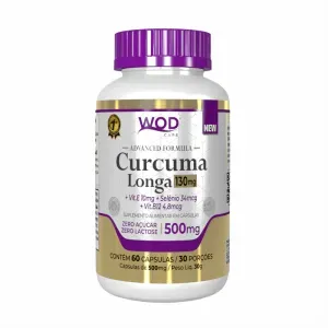 Curcuma Longa 130Mg+Vit.E 10Mg+Selenio 34Mcg+Vit.B12 4,8 Mcg 60 Capsulas Wod Care 500Mg