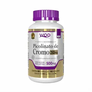 Picolinato De Cromo 250Mcg 60 Capsulas 500Mg Wod Care