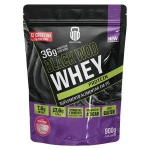 Black Wod Whey Morango 3G Creatina Wod Nutrition 900G