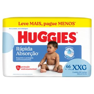 Fralda Huggies Tripla Protecao Hiper XXG 66 Unidades