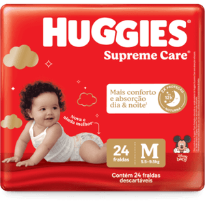 Fralda Huggies Supreme Care Disney Baby M 24 Unidades