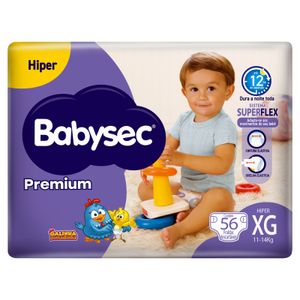 Fralda Babysec Premium Hiper XG 56 Unidades