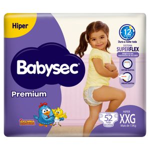 Fralda Babysec Premium Hiper XXG 52 Unidades