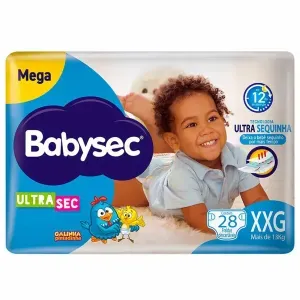 Fralda Babysec Ultrasec Galinha Pintadinha Mega XXG 28 Unidades