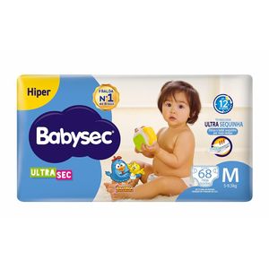 Fralda Babysec Galinha Pintadinha Ultrasec Hiper M 68 Unidades