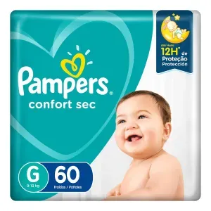 Fralda Pampers Confort Sec G 60 Unidades