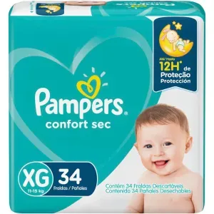 Fralda Pampers Confort Sec Xg 34 Unidades