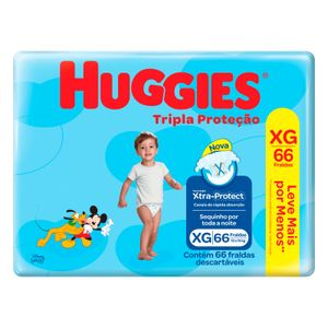 Fralda Huggies Tripla Protecao Disney Baby Xg 66 Unidades