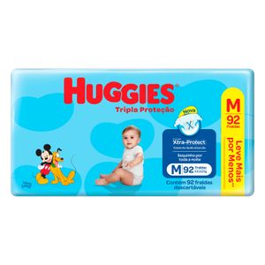 Fralda Huggies Tripla Protecao Disney Baby M 92 Unidades