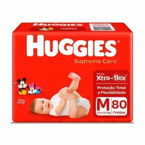 Fralda Huggies Supreme Care M 80 Unidades