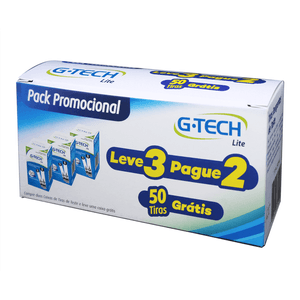 Tiras Teste G-Tech Lite 3 Caixas Com 50 Tiras Leve 3 Pague 2