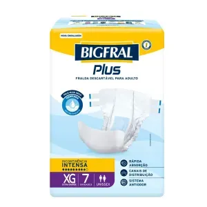 Fralda Geriatrica Unissex Bigfral Xg 7 Unidades