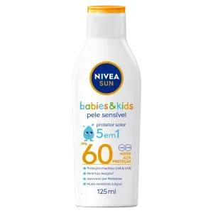 Protetor Solar Fps 60 Nivea Sun Kids&Babies Pele Sensivel 125ml
