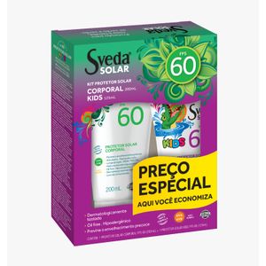 Kit Protetor Solar Sveda Fps60 Corporal 200 Ml + Kids 125 Ml