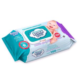 Toalhas Umedecidas Flock Baby 100 Unidades