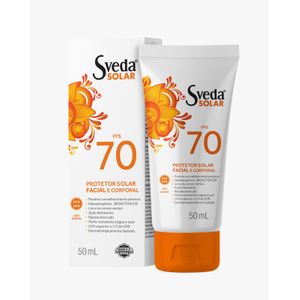 Protetor Solar Facial E Corporal Fps 70 Sveda Solar 50Ml