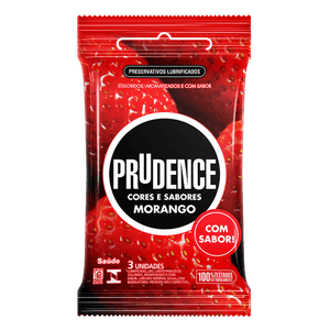 Preservativo Prudence Morango 3 Unidades