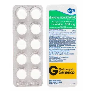 Dipirona Monoidratada EMS 500Mg 10 Comprimidos
