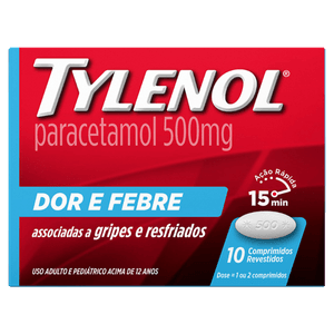 Tylenol Dor e Febre 500mg 10 Comprimidos