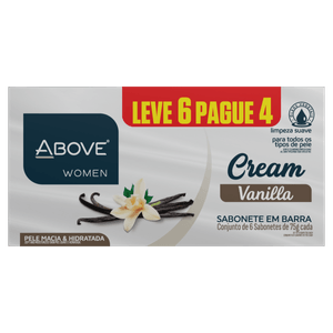 Sabonete Above Cream Vanilla Leve 6 Pague 4 75g