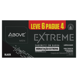 Sabonete Above Men Extreme Black 75g Leve 6 Pague 4