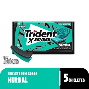 Goma De Mascar Trident Xsenses Herbal Sem Açúcar 8G