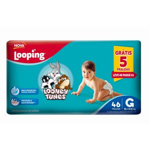 Fralda Looping Looney Tunes G 46 Unidades