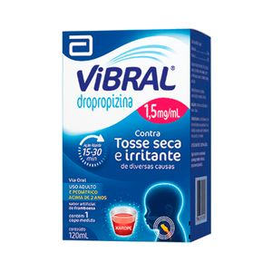 Vibral Pediátrico 1,5Mg/Ml Sabor Framboesa Xarope 120Ml