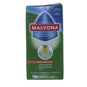 Solução Antisséptica Bucal Malvona Com 100Ml