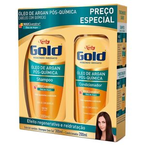 Niely Kit Shampoo + Condicionador Gold Pós Química