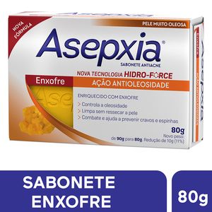 Asepxia Enxofre Sabonete Antiacne 80G