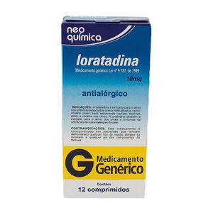 Loratadina 10Mg 12 Comprimidos Neo Química Genérico