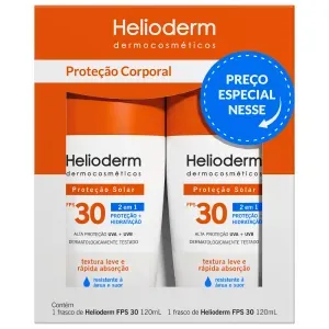 Kit Econômico Protetor Solar Corporal Helioderm Suncare Fps30 Com 2 Unidades De 120G