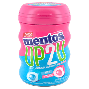 Mentos Up2U Chiclete Sem Açúcar Sabor Menta E Tutti-Frutti Com 28 Unidades