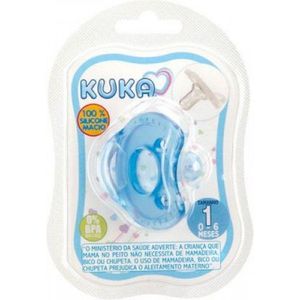 Chupeta Kuka Soft Comfort Redondo Tamanho 1 Azul - 1 Unidade