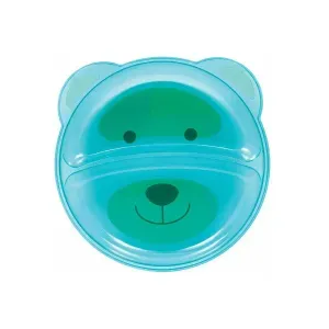 Prato Com Divisória Buba Baby Ursinho Azul Com 1 Unidade
