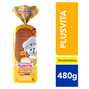 Pão De Forma Tradicional Plusvita Pacote 480G