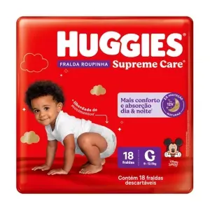 Huggies Supre Care Fralda Roupinha Jumbo G X 18