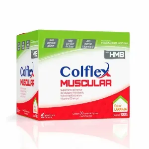 Suplemento Alimentar Colflex Muscular Sabor Laranja 30 Sachês de 12g Cada