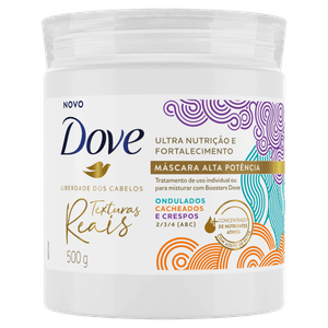 Máscara de Tratamento Cabelo Ondulado Cacheado Crespo Dove Texturas Reais 500g