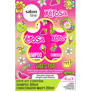 Kit Salon Line Xêrosa Vibes Pop Shampoo 300ml + Condicionador Multy 200ml