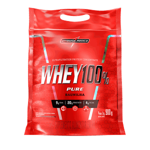 Whey Protein 100% Pure Concentrado Pouch Baunilha 900g