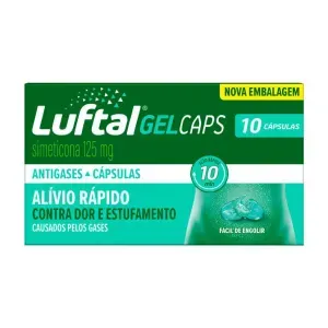 Luftal Gel Caps Simeticona 125mg 10 Cápsulas